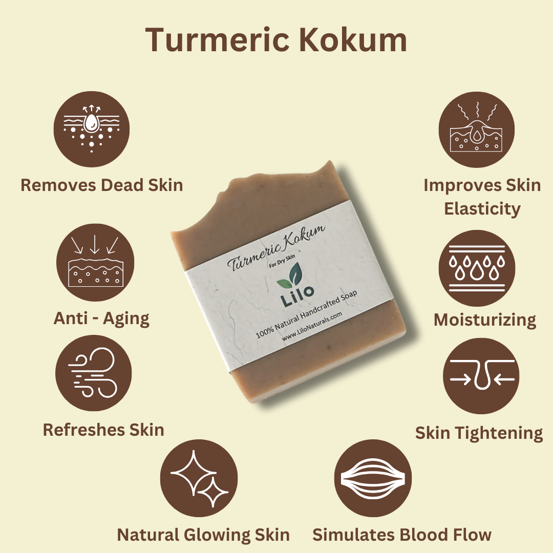 Turmeric Kokum | For Dry Skin | Organic Turmeric Powder | Kokum Butter | Fresh A2 Cow Milk | Coconut Oil | Lavender