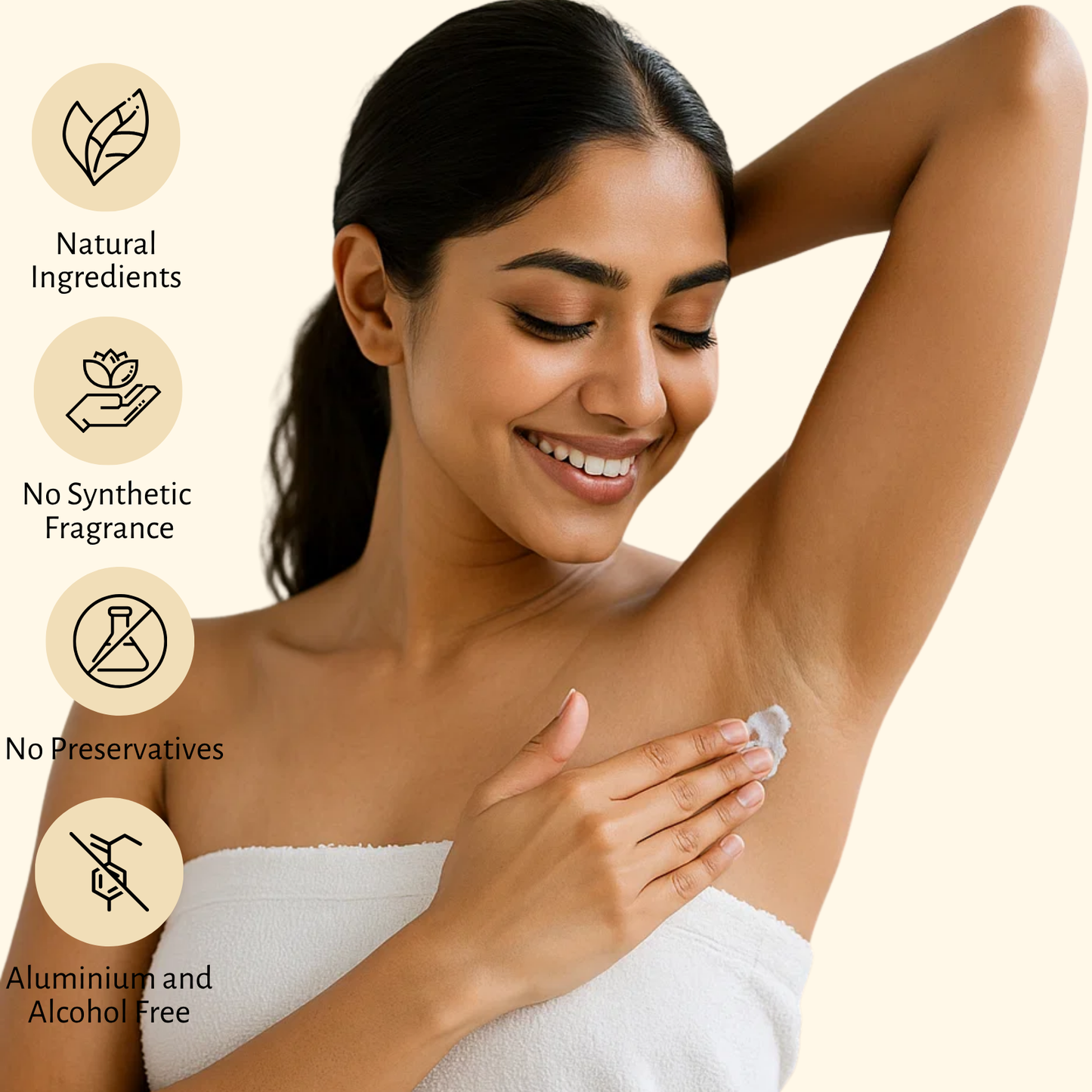 Natural Deodorant Cream | Vanilla | Enriched with Shea Butter, Mango Butter, Jojoba & Almond Oil