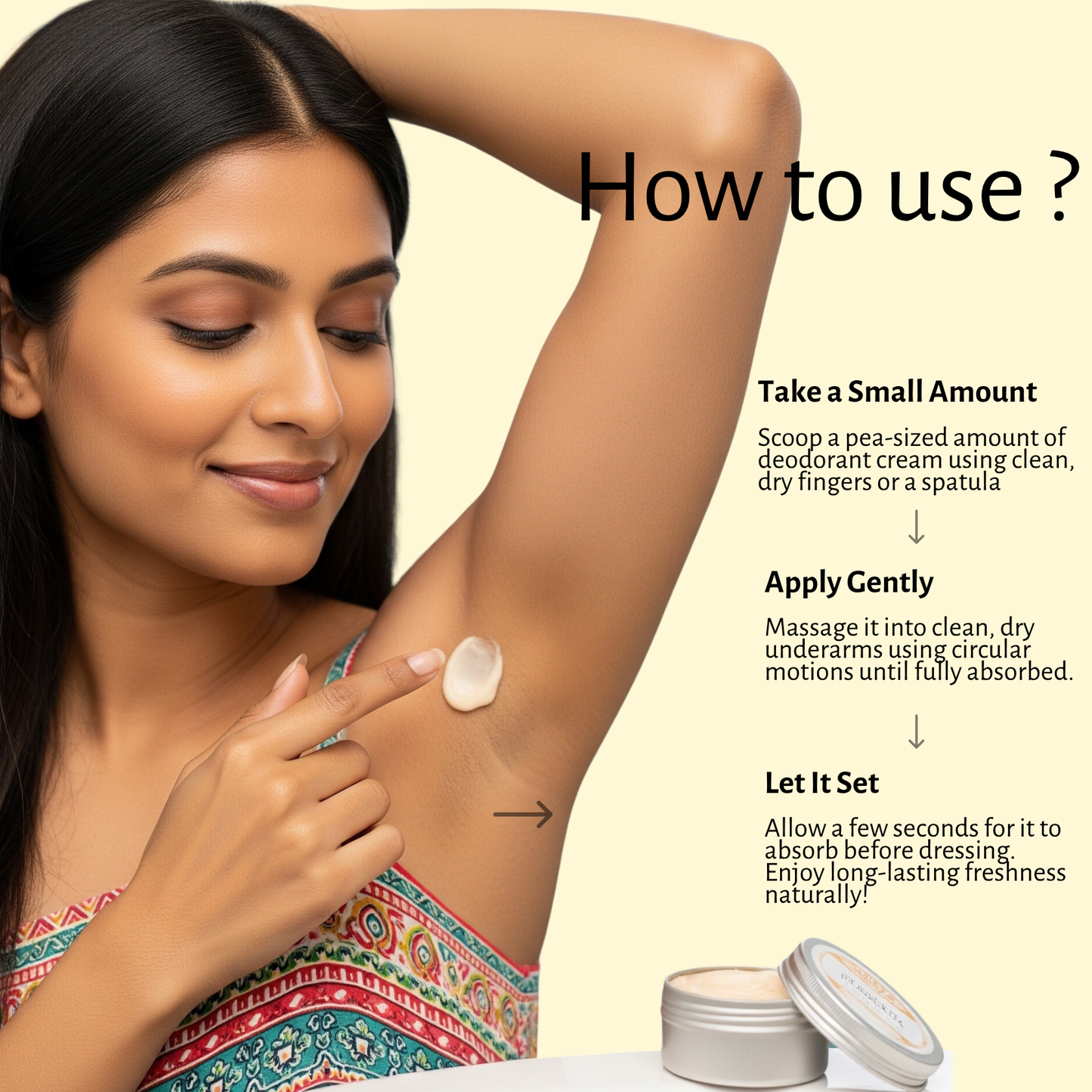 Natural Deodorant Cream| Citrus Zest | Enriched with Shea Butter, Mango Butter, Jojoba & Almond Oil