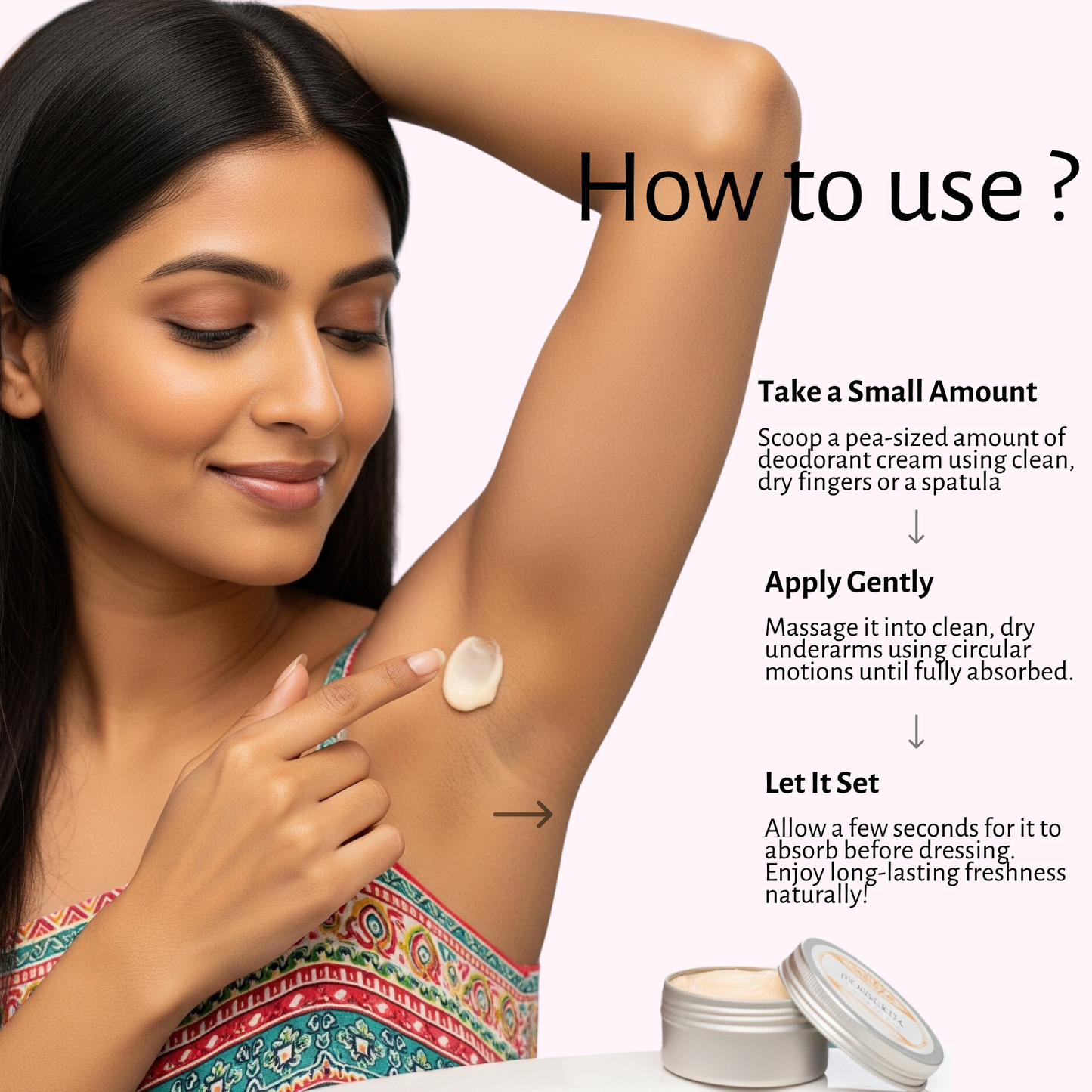 Natural Deodorant Cream | Floral Bloom | Enriched with Shea Butter, Mango Butter, Jojoba & Almond Oil