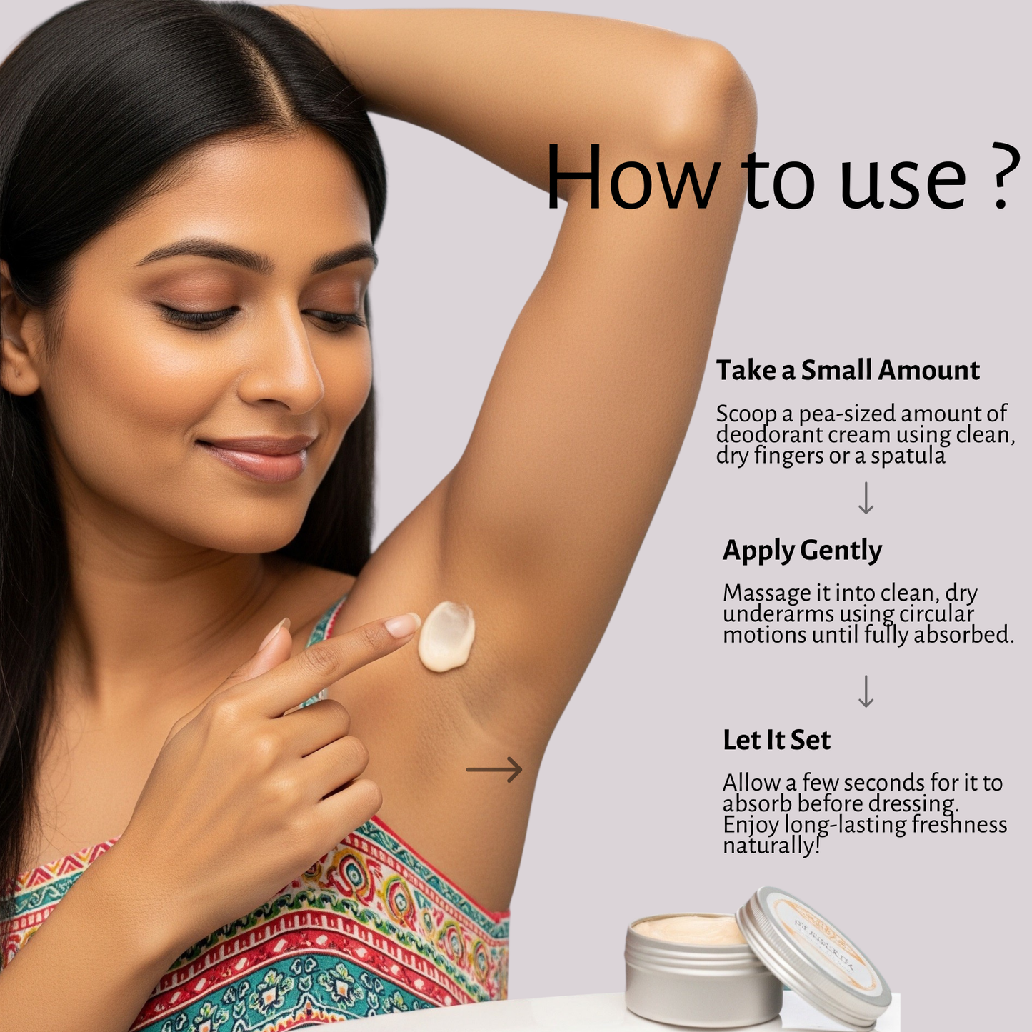 Natural Deodorant Cream | Wild Mist | Enriched with Shea Butter, Mango Butter, Jojoba & Almond Oil