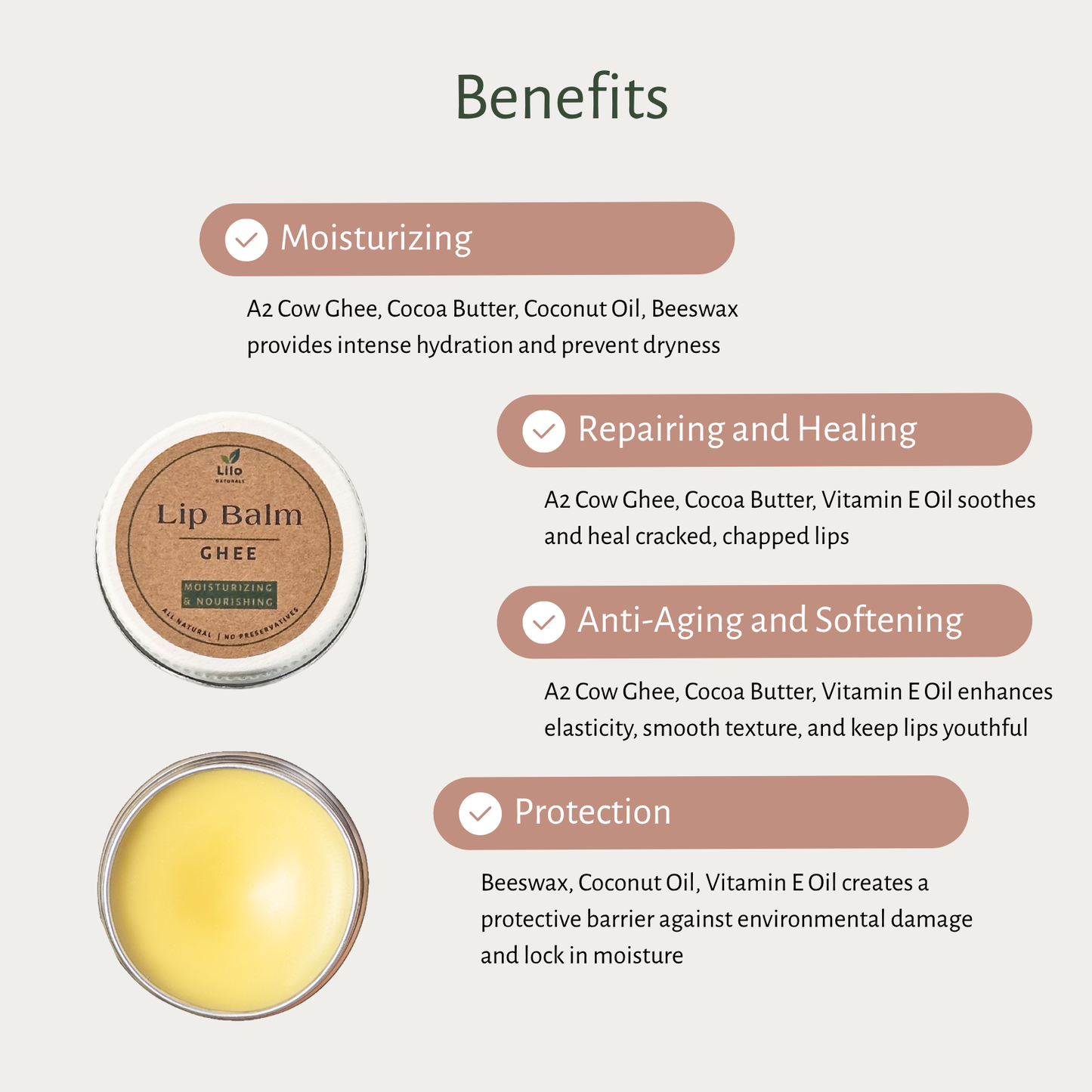 Ghee | Dry, Chapped & Pigmented Lips
