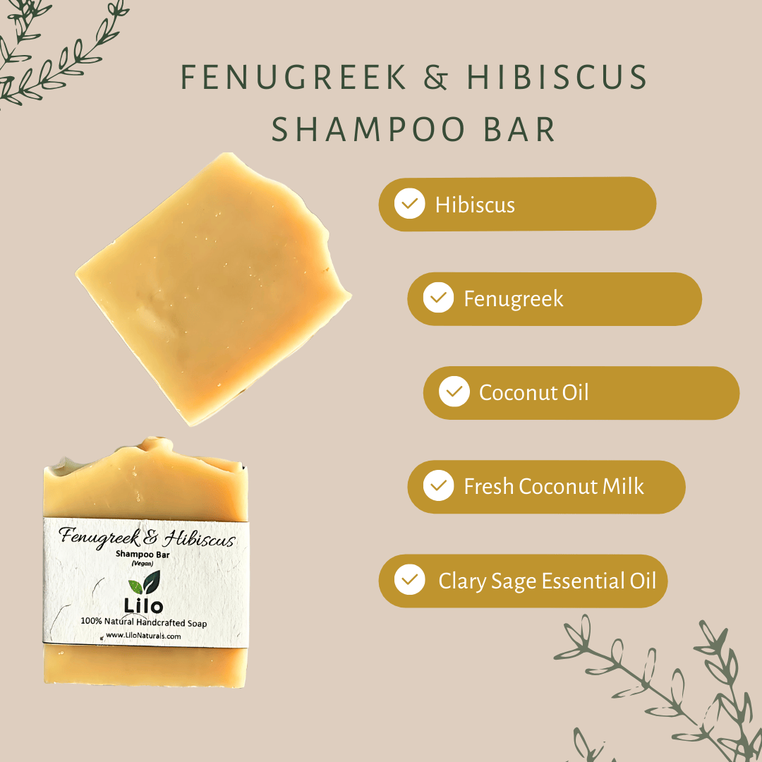 Fenugreek & Hibiscus Shampoo Bar | For Dry, Dull and Damaged Hairs