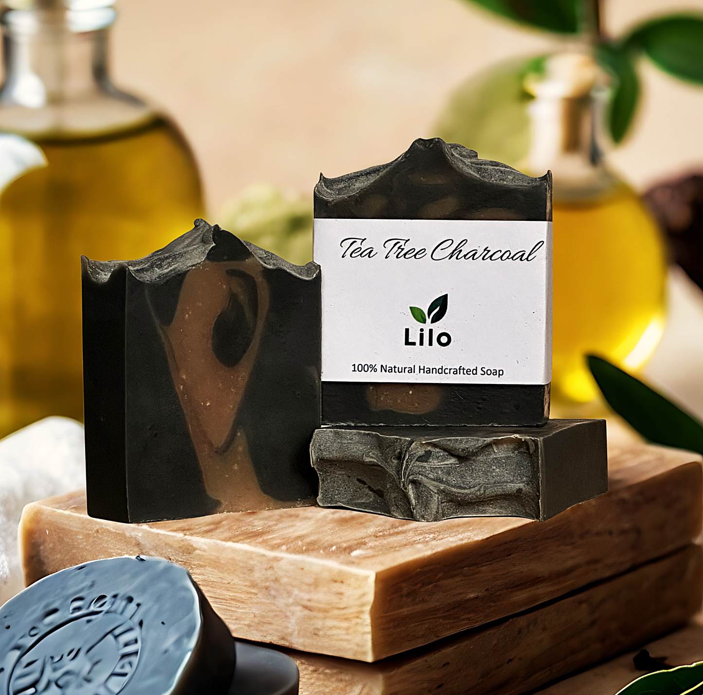 Tea Tree Charcoal | For Oily Skin | Activated Charcoal | Organic Wild Forest Honey | Kokum Butter | Tea Tree | Cold Pressed Coconut Oil.