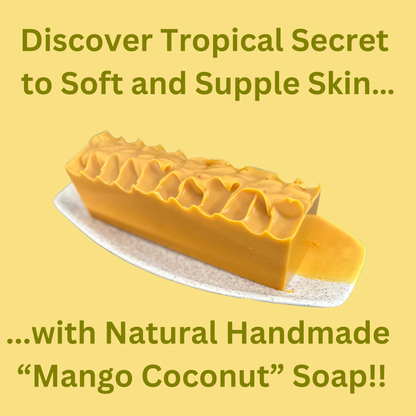 Mango Coconut | For Dry Skin | Mango Seed Butter | Fresh A2 Cow Milk | Organic Annatto seed | Lemon | Lavender | Cold Pressed Coconut Oil
