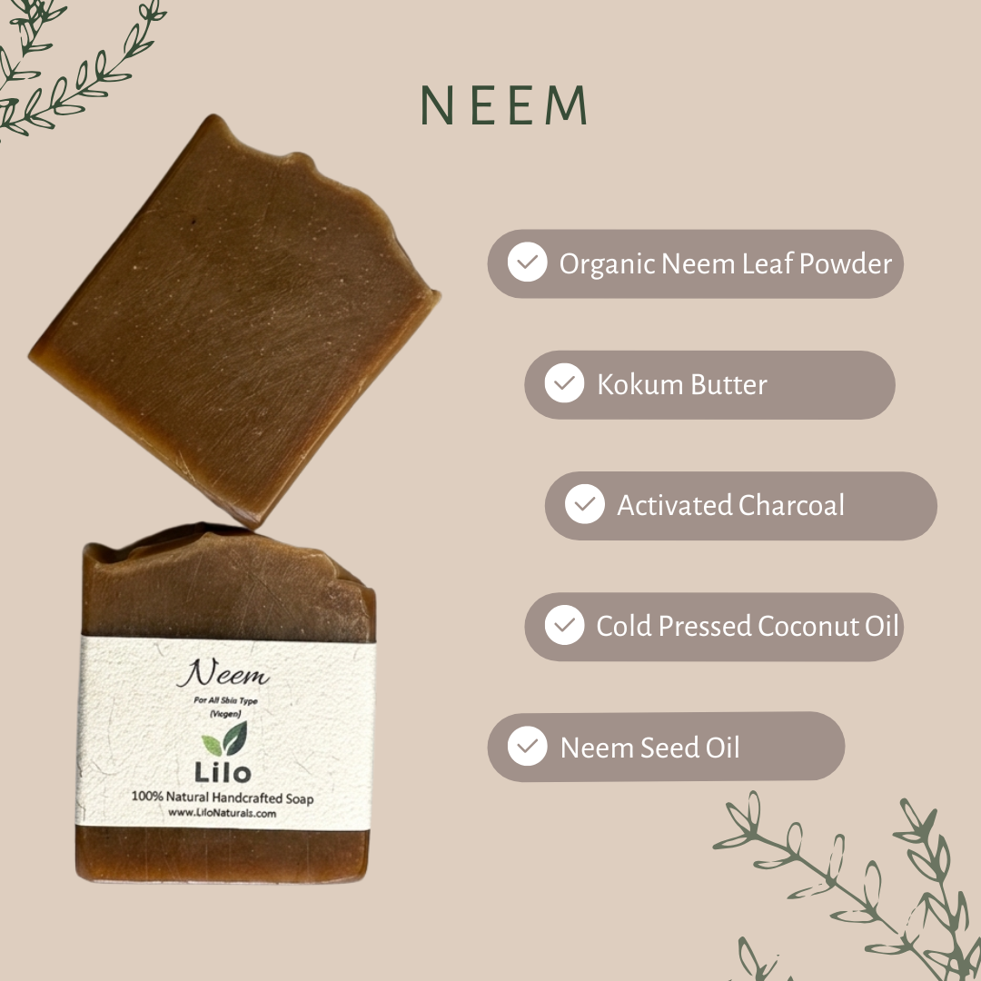Lilo Naturals Neem Natural Handmade Soap for All Skin Types